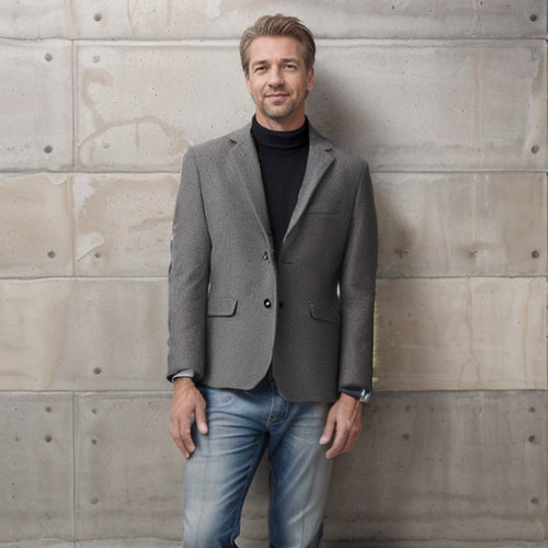 Elegant wool jacket for men with a classic design and a fine texture Lune London