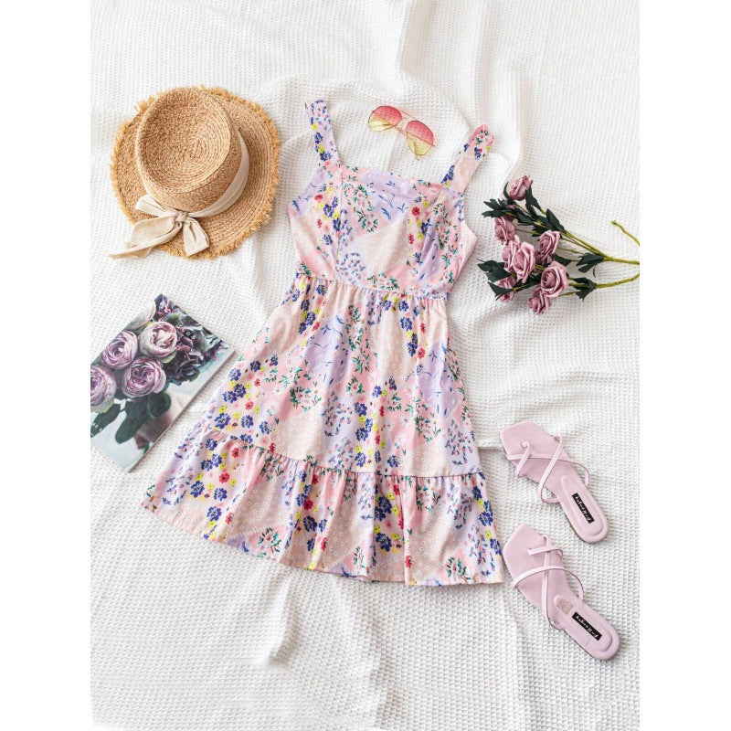 Lune London Floral Ruffled Summer Dress for Women