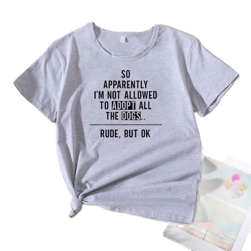Graphic t-shirt for women amateur dog comedian Lune London