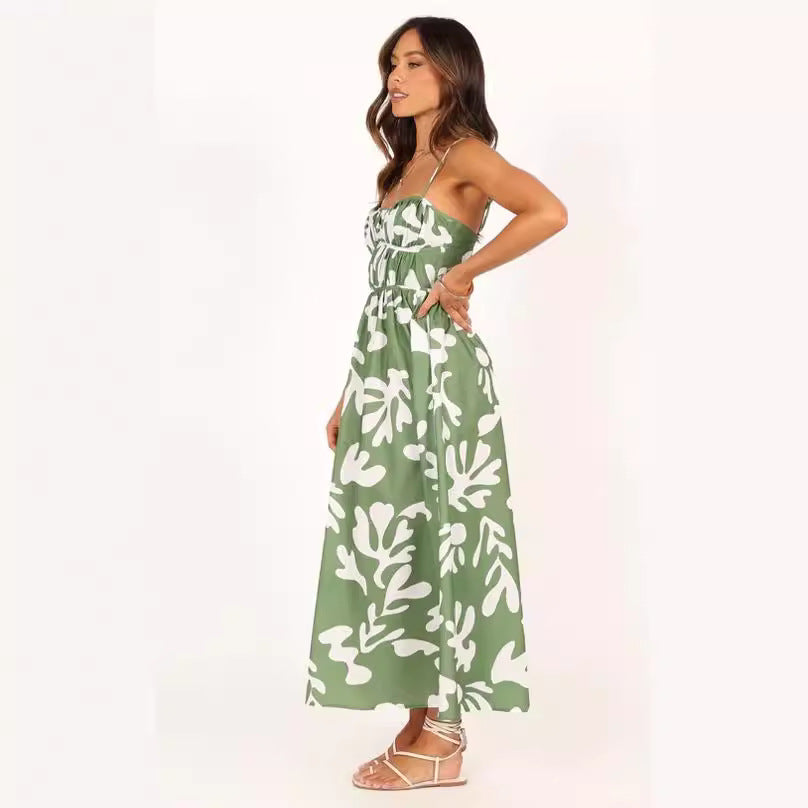 Ladies Floral Maxi Dress Fluid Lune London