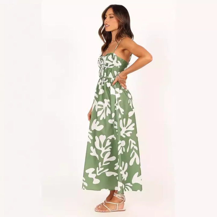 Ladies Floral Maxi Dress Fluid Lune London