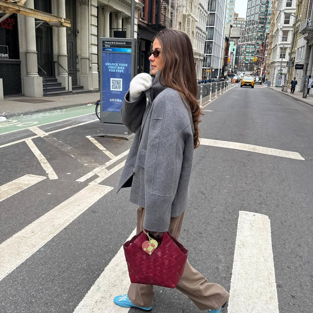 Ladies Oversized Fashionable Jacket in High-Quality Wool Blend Lune London