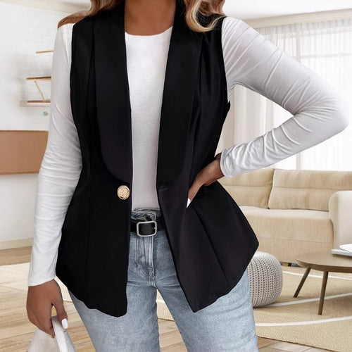 Women's blazer elegant with fitted cut and decorative button Lune London