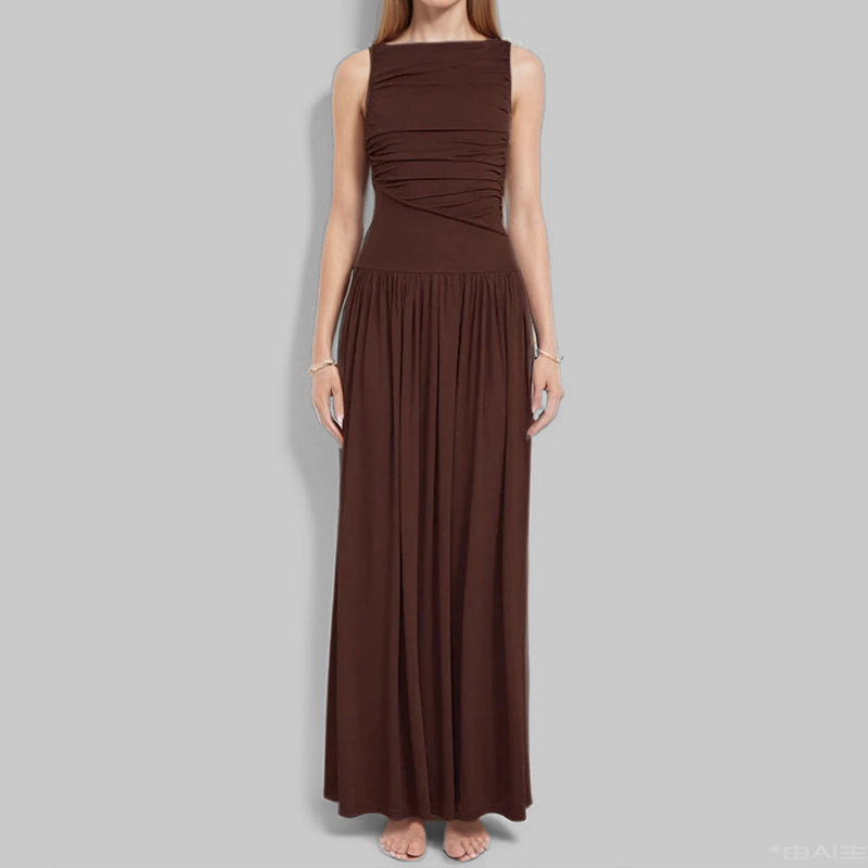 Robe maxi femme avec un drapé sophistiqué Chic & Stil