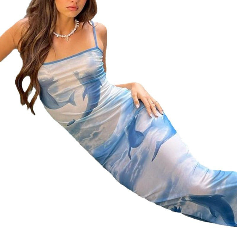 Lune London Artistic Tie-Dye Maxi Dress for Women