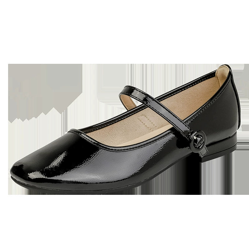 Lune London | Elegant White Mary Jane Ballet Flats