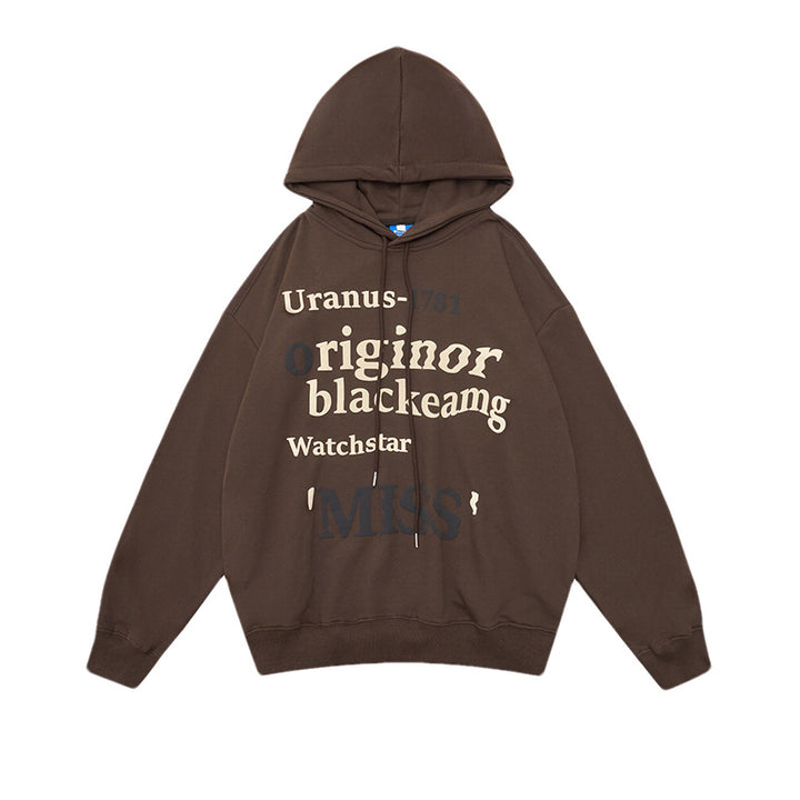 Women's leisure hoodie with trendy lettering Lune London