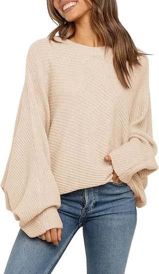 Oversized comfortable knit sweater for women with wide-cut sleeves Lune London