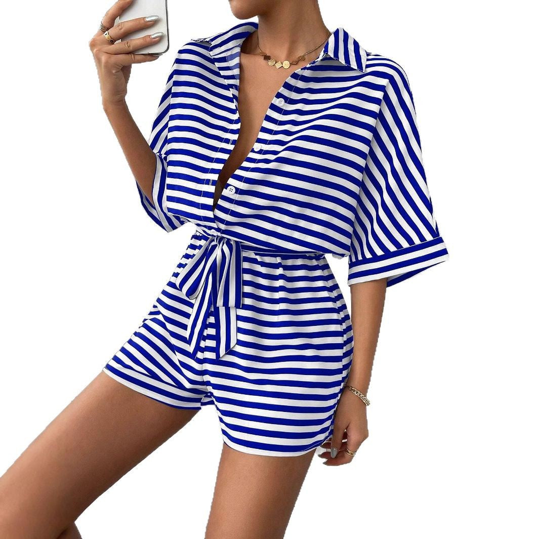 Lune London striped overall set for women