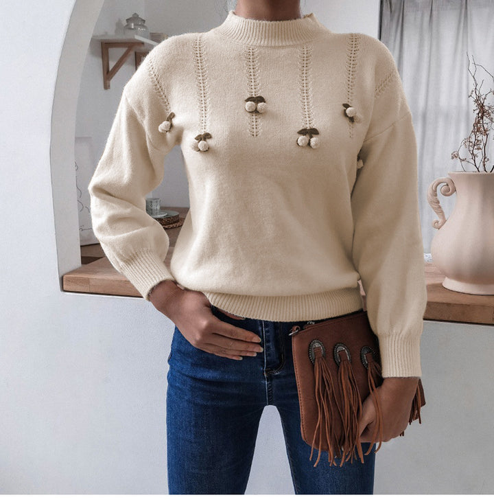 Women's sweater with playful applications Lune London