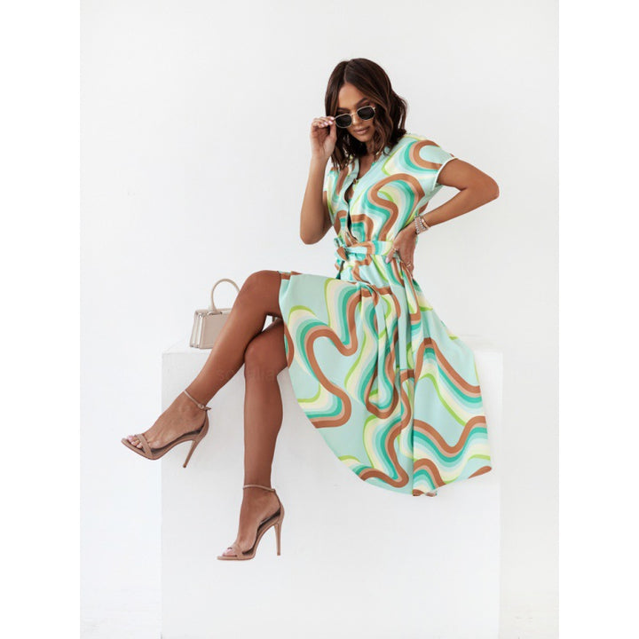 A-line dress for women with button closure Lune London