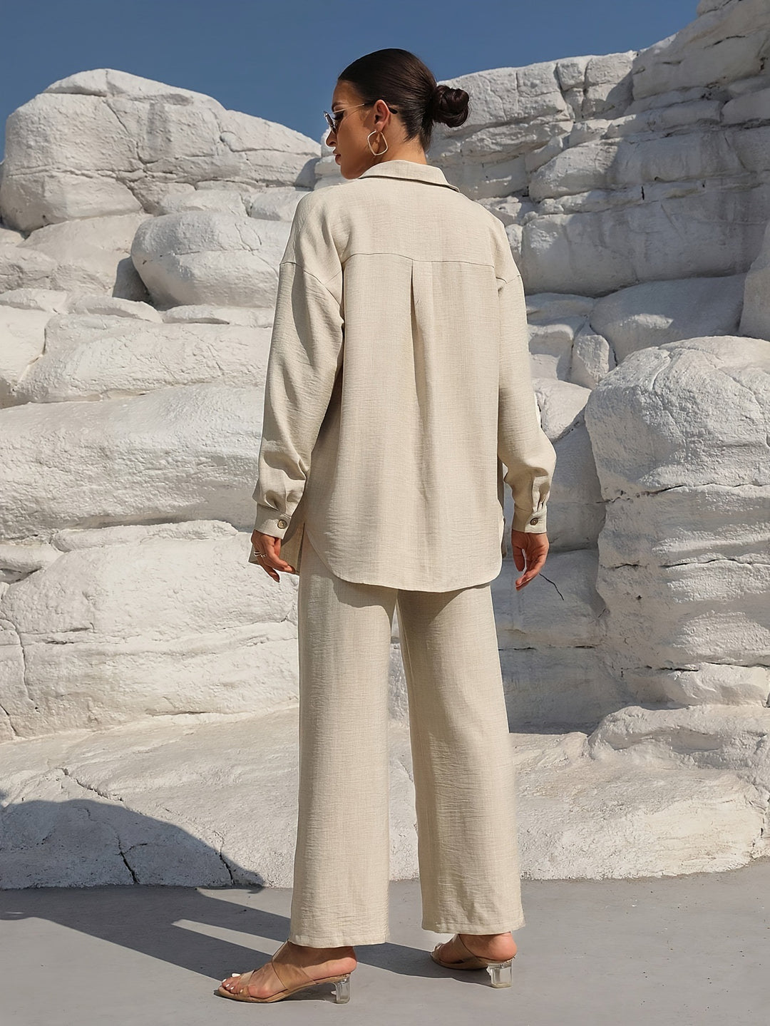 Women casual and elegant linen set with relaxed fit Lune London