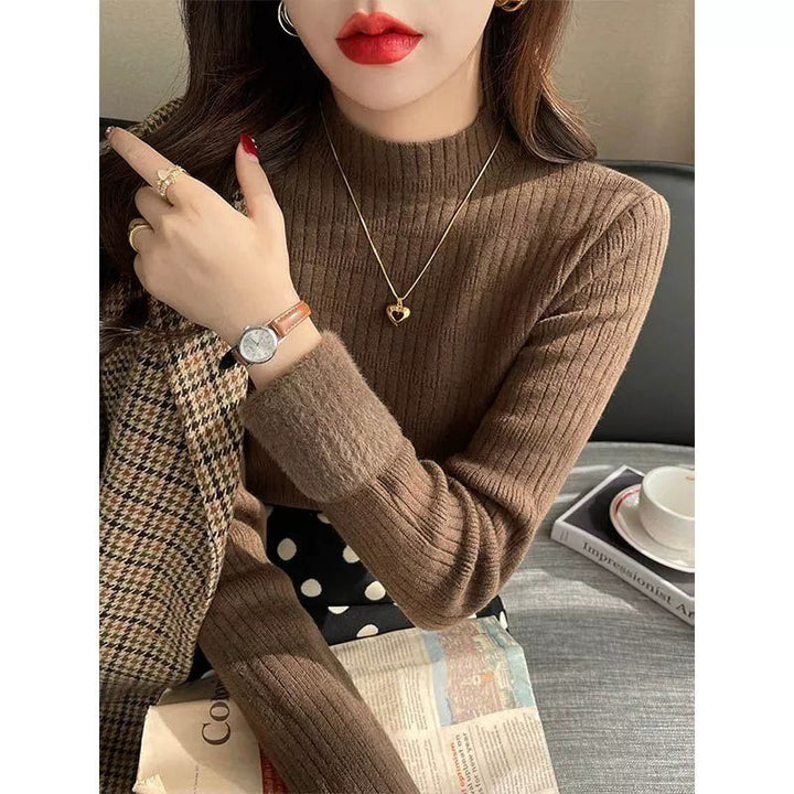 Montre élégante pour femmes avec bracelet en cuir fin et cadran classique Chic & Stil