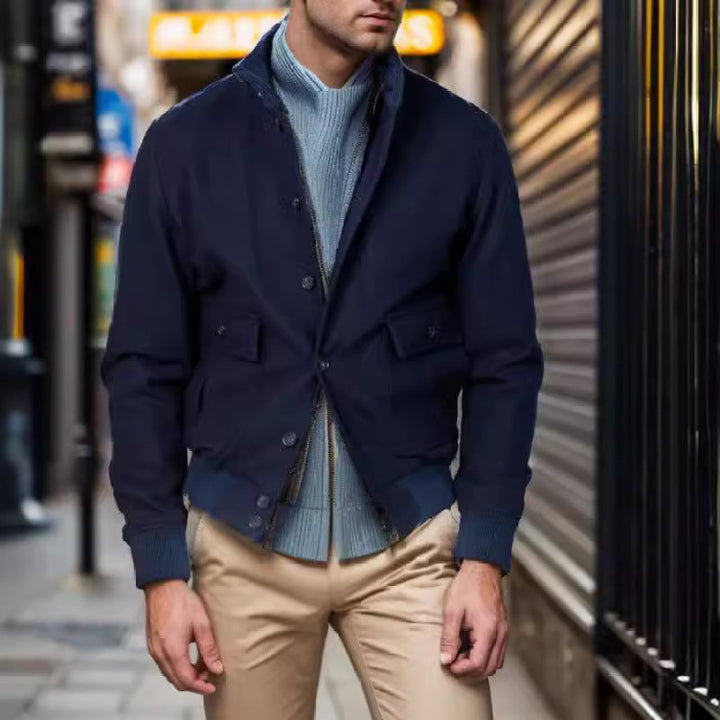 Casual and structured cotton jacket for men with practical pockets Lune London