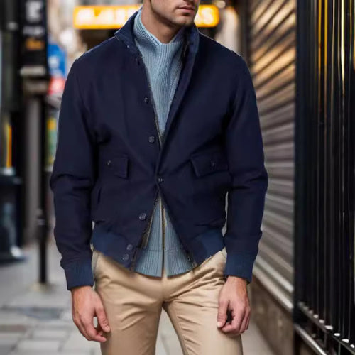 Casual and structured cotton jacket for men with practical pockets Lune London