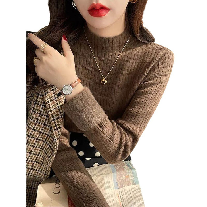 Montre élégante pour femmes avec bracelet en cuir fin et cadran classique Chic & Stil