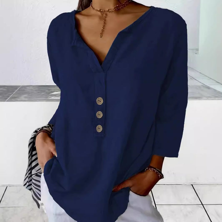 Shirt blouse for women with casual button placket Lune London