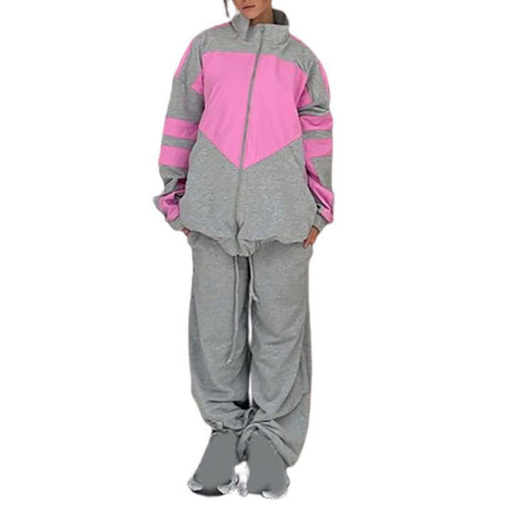 Ladies' sports set with contrasting colors and a high collar Lune London