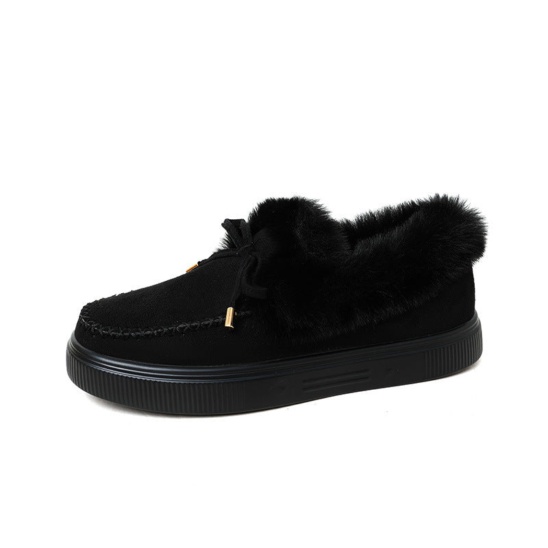 Women's sneakers with faux fur collar Lune London