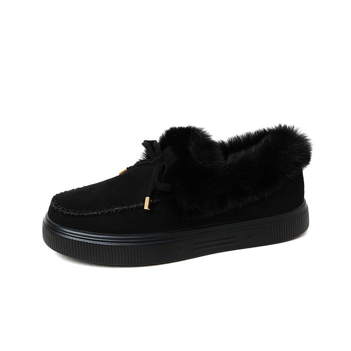 Women's sneakers with faux fur collar Lune London
