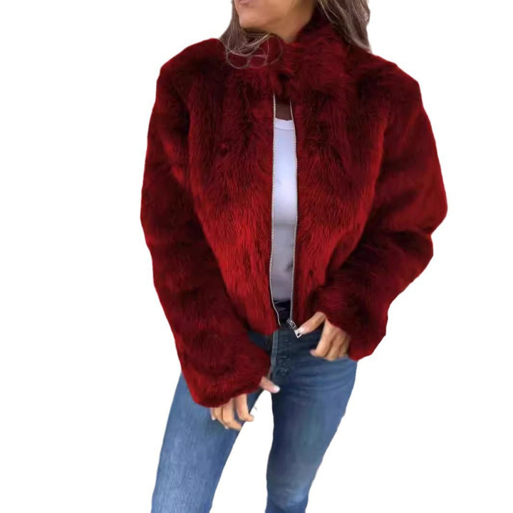 Women's Cozy Fleece Jacket with High Collar Chic & Stil