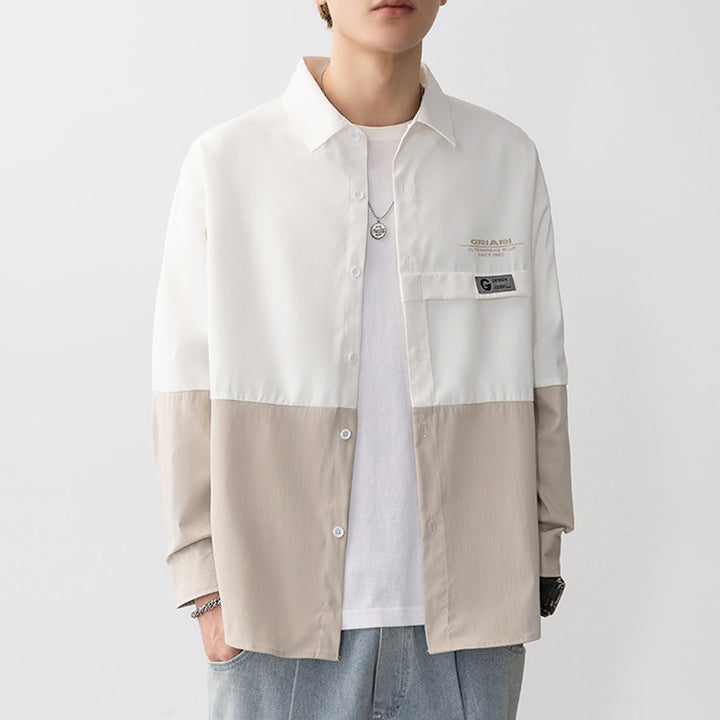 Striped long sleeve shirt for men with pockets Lune London