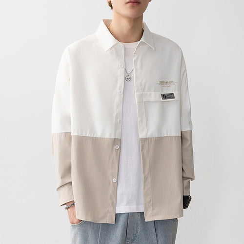 Striped long sleeve shirt for men with pockets Lune London