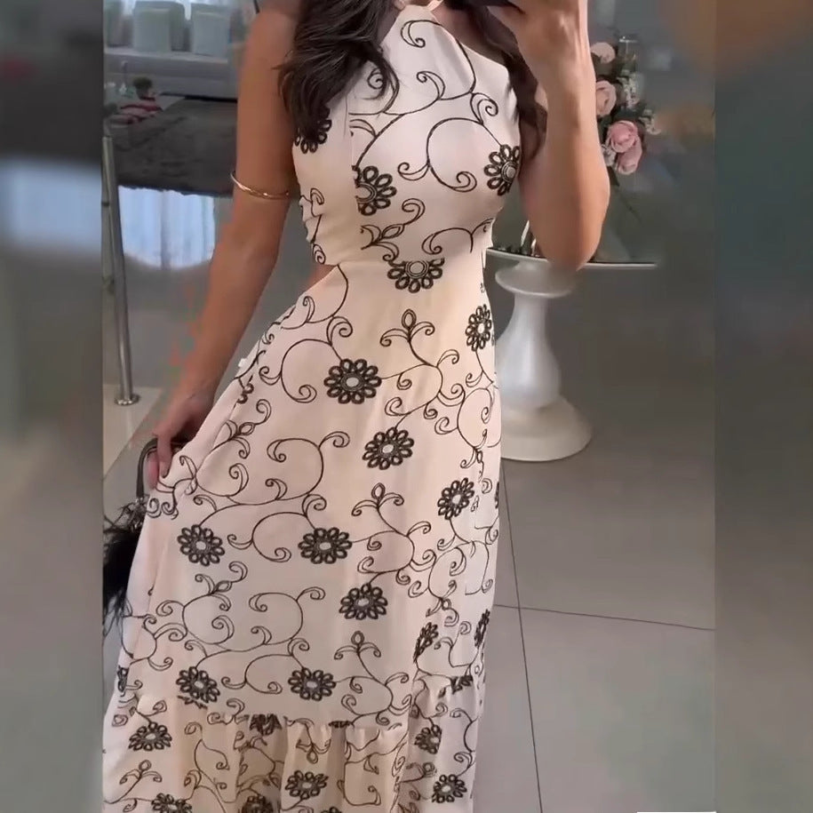 Women Maxi Dress Floral Print Elegant Lune London