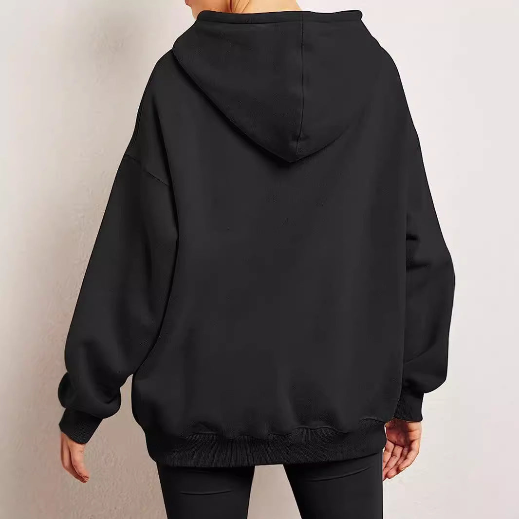 Ladies Oversized Hoodie with practical pockets and a soft lining Lune London