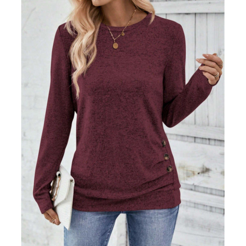 Fashionable women's top with button detail on the sides Lune London