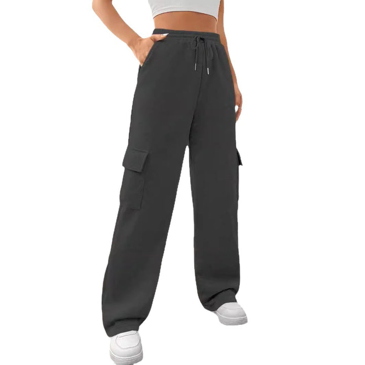 Women's Cargo-Style Leisure Pants with Elastic Waistband and Practical Side Pockets Chic & Stil