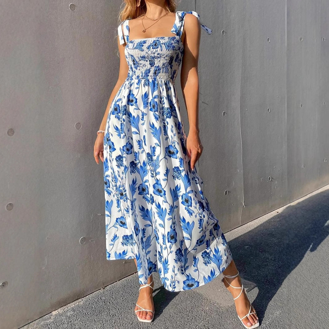 Lune London smocked strap maxi dress for ladies