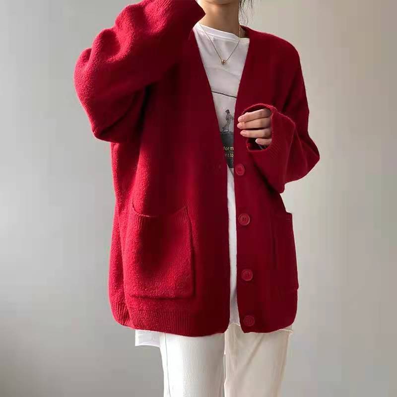 Cardigan femme avec col en V et poches pratiques Chic & Stil 1771687738