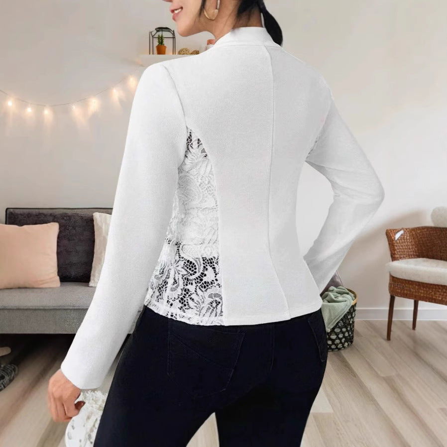 Elegant blazer jacket for women with lace and modern cut Lune London