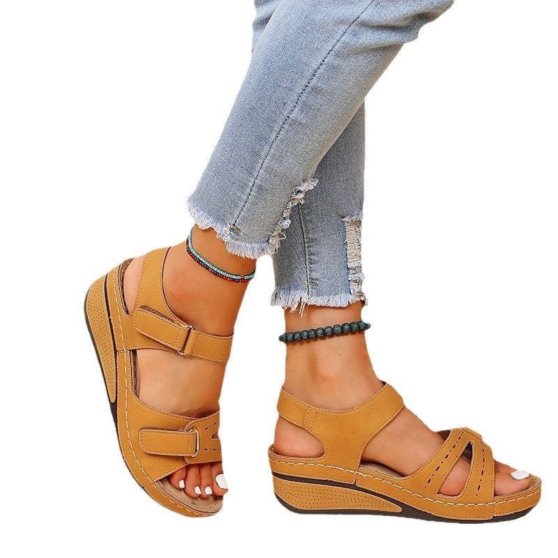 Women adjustable comfort platform sandals Lune London