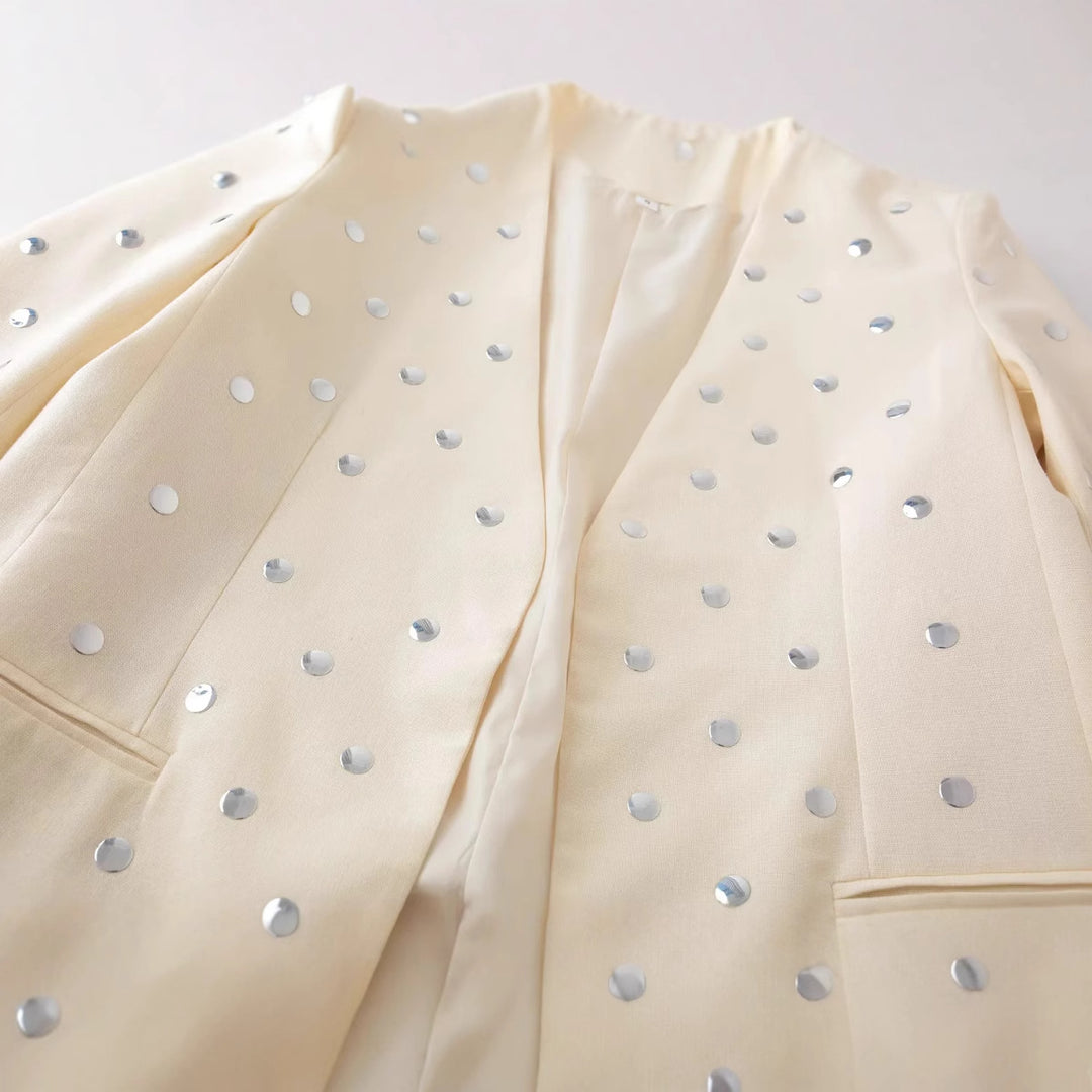 Elegant blazer jacket for women with sparkling sequins Lune London