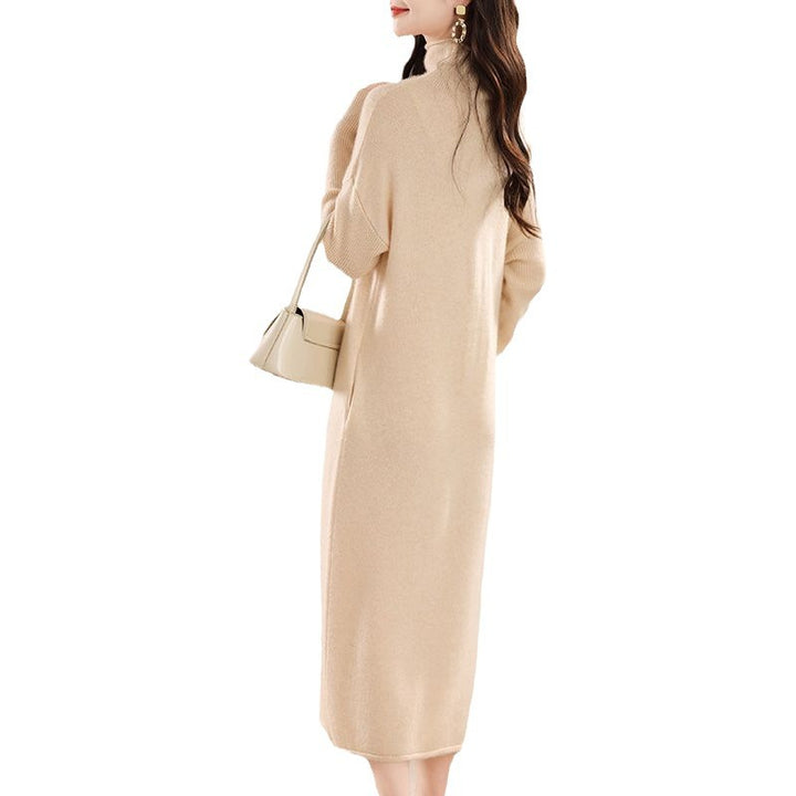 Robe tricotée pour femmes avec col montant Chic & Stil