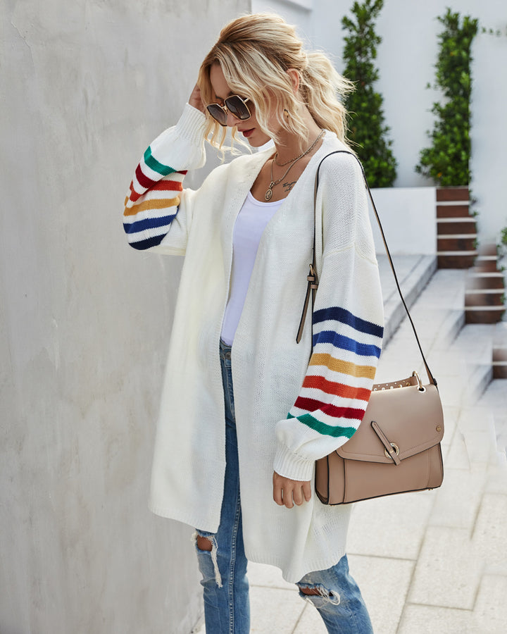 Cardigan confortable pour femmes avec manches colorées Chic & Stil