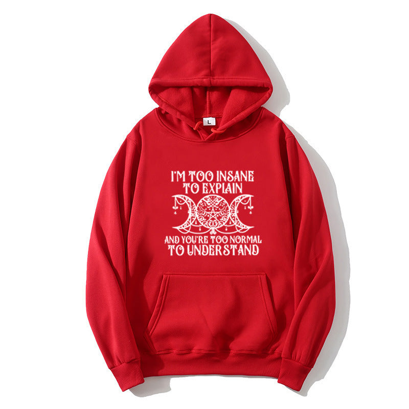 Women's hoodie with creative lettering and cozy fleece lining Chic & Stil