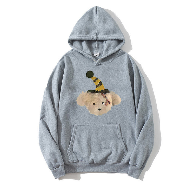 Women's hoodie with playful dog motif Chic & Stil