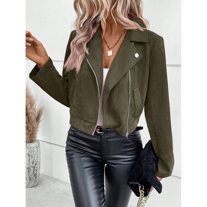 Veste courte en daim pour femmes Chic & Stil