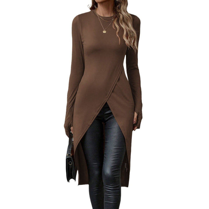 Ladies elegant long sleeve with sophisticated wrap look Lune London
