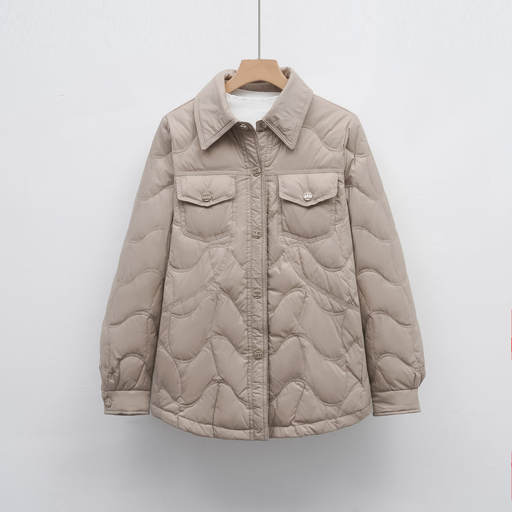 Ladies quilted outdoor jacket with pockets and comfortable fit Lune London