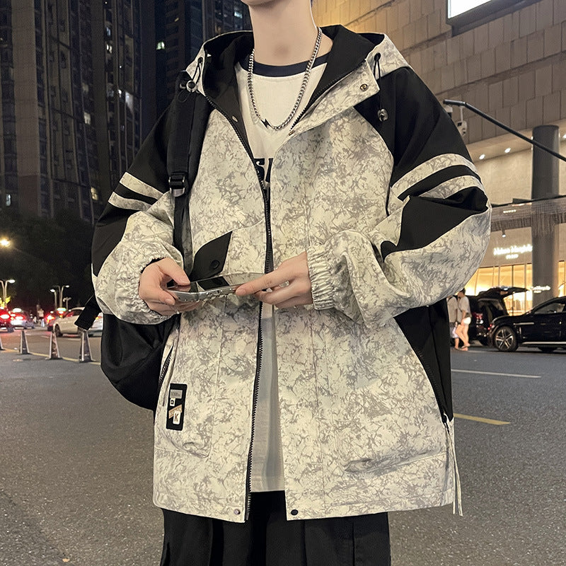 Urban windbreaker jacket for men with functional pockets Lune London
