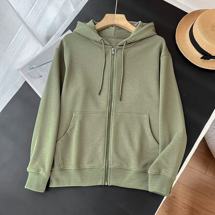 Veste à capuche zippée sportive pour femme avec poches kangourou pratiques Chic & Stil