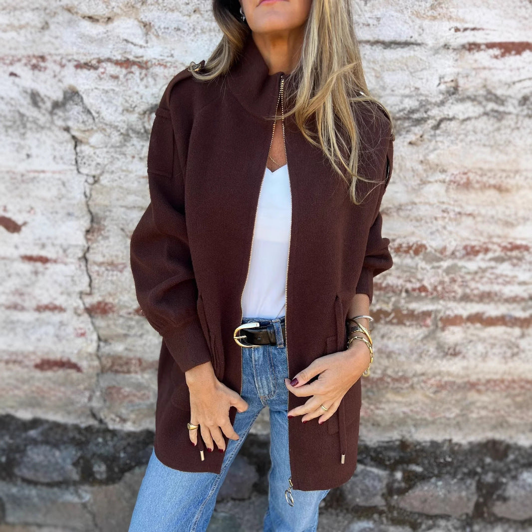 Fashionable and comfortable women's transition jacket with high collar Lune London