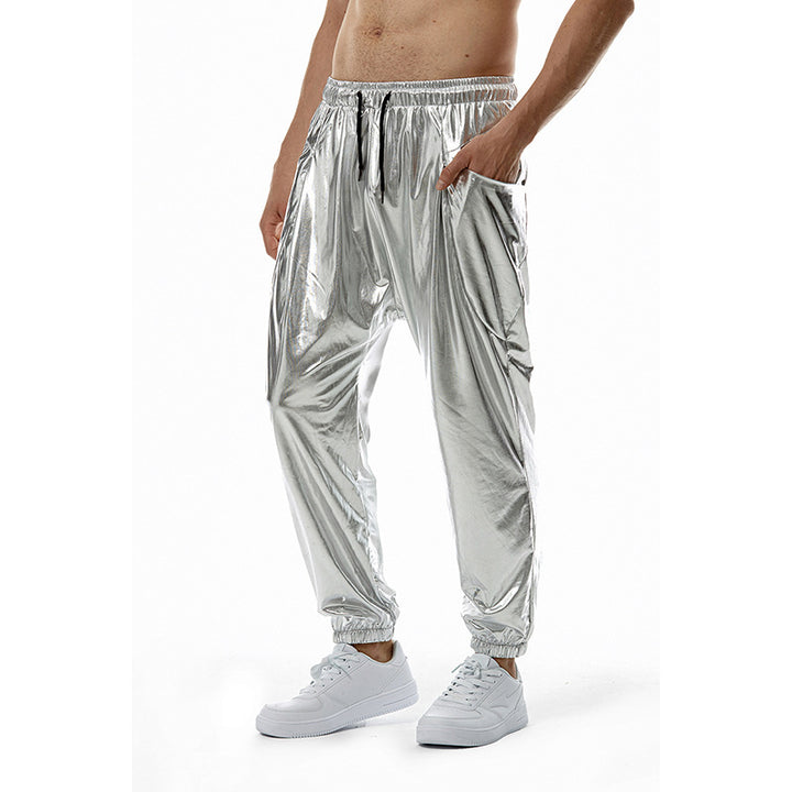 Stylish high-performance jogging pants for men in shiny material Lune London