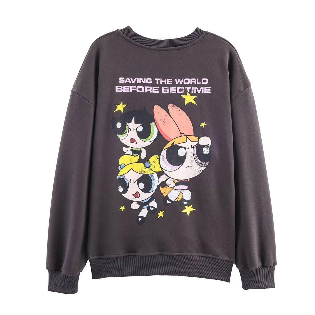 Ladies casual sweatshirt with unique graphic design Lune London