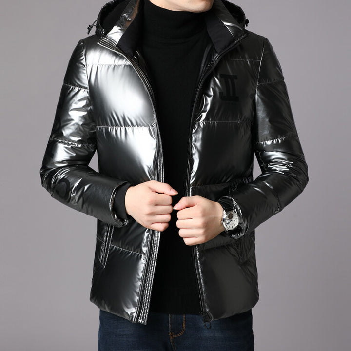 Lightweight and stylish down jacket for men with high collar Lune London