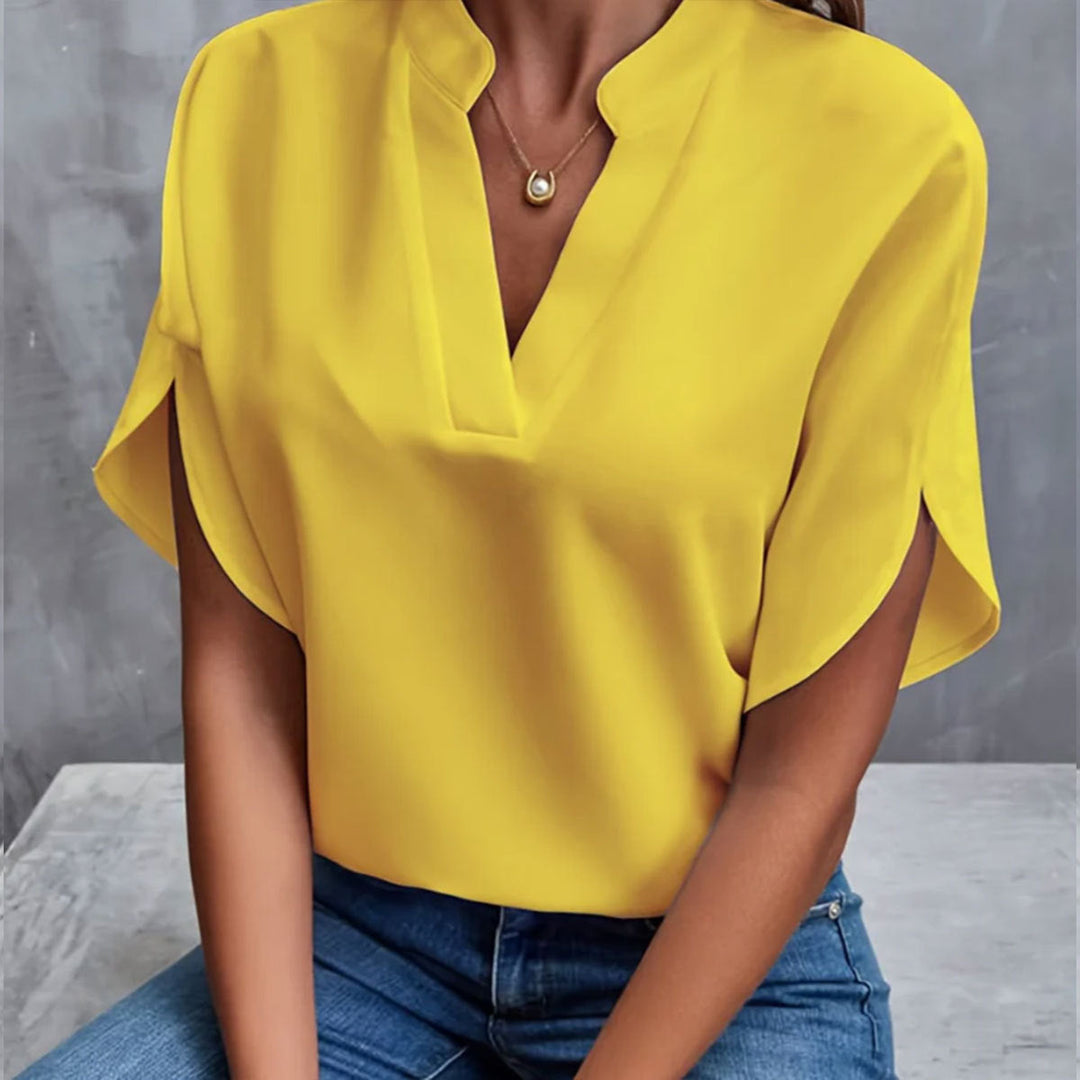 Lune London | V-Neck Women's Short Sleeve Shirt
